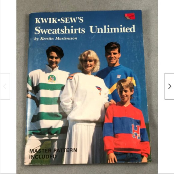 Kwik-Sew Unisex Sweatshirt Martensson Book+UNCUT 8 Sizes Sewing Master Patterns - Picture 1 of 4